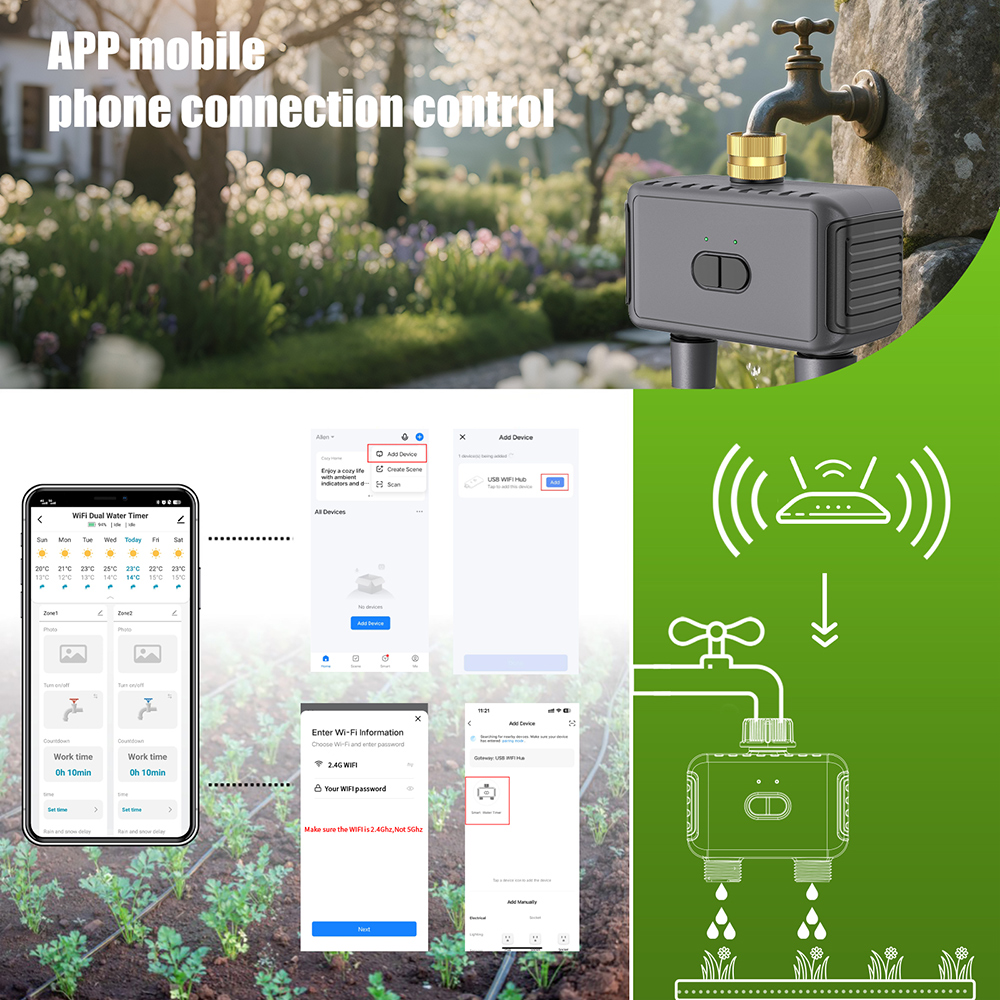 Tuya WiFi مؤقت للمياه الذكية 2 - مراجعة Smart Garden At Home وسعره