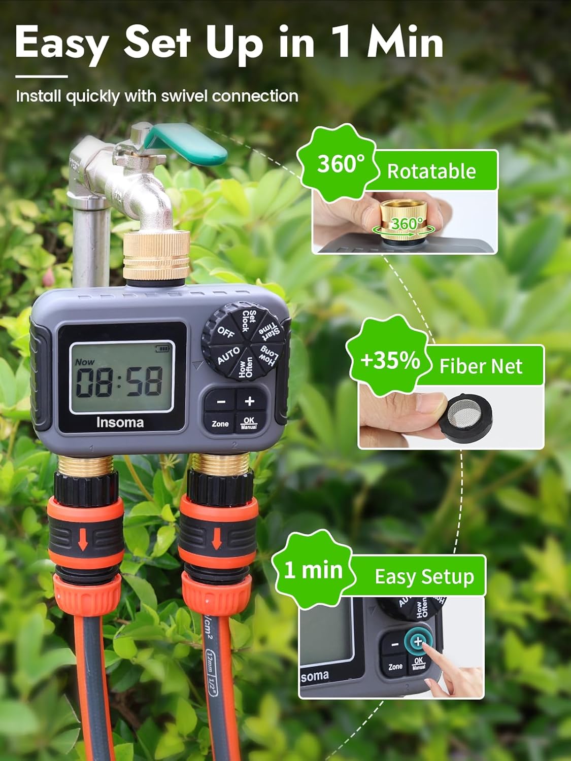منافذ مزدوجة نظام الري الذكي م - مراجعة Smart Garden At Home وسعره
