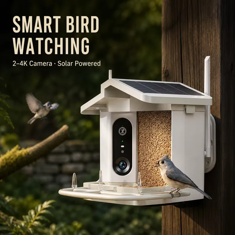 موزع طعام ذكي للطيور يعمل بالط - مراجعة Smart Garden Video وسعره