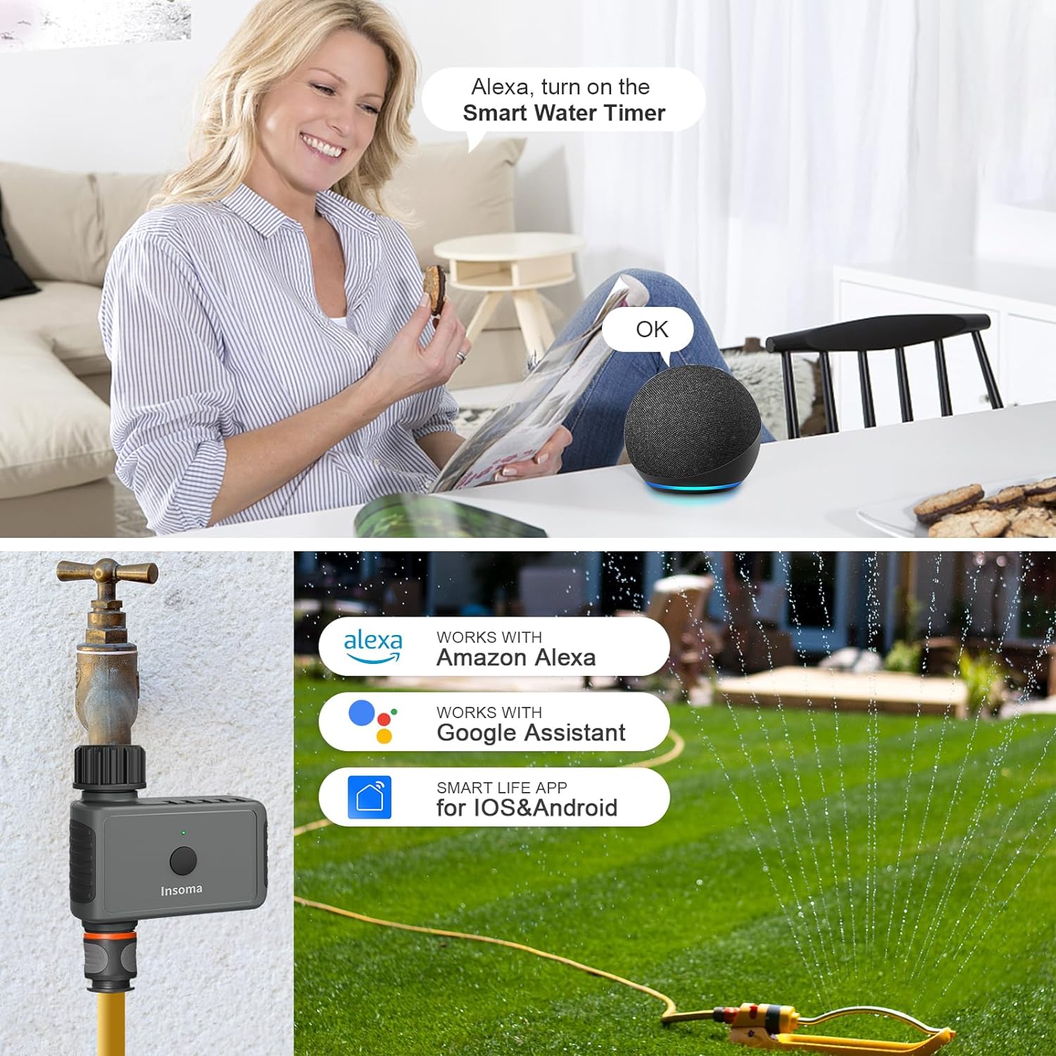 Insoma Wifi التلقائي الرش المو - مراجعة Smart Garden At Home وسعره